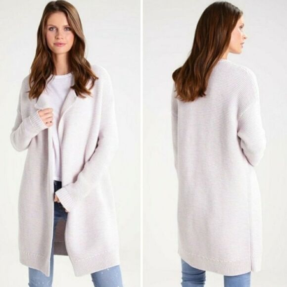 Gap Open Front Lapel Cardi in Marled Pink size XS - Picture 9 of 9